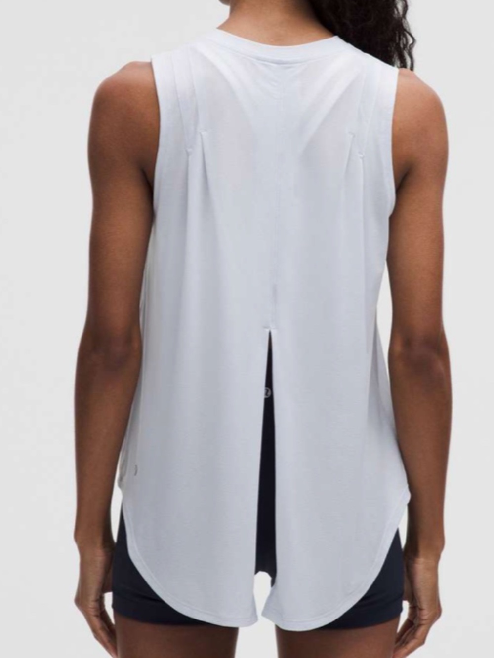 Lululemon Lightweight Split-Back Training Tank Top Starch Blue LARGE